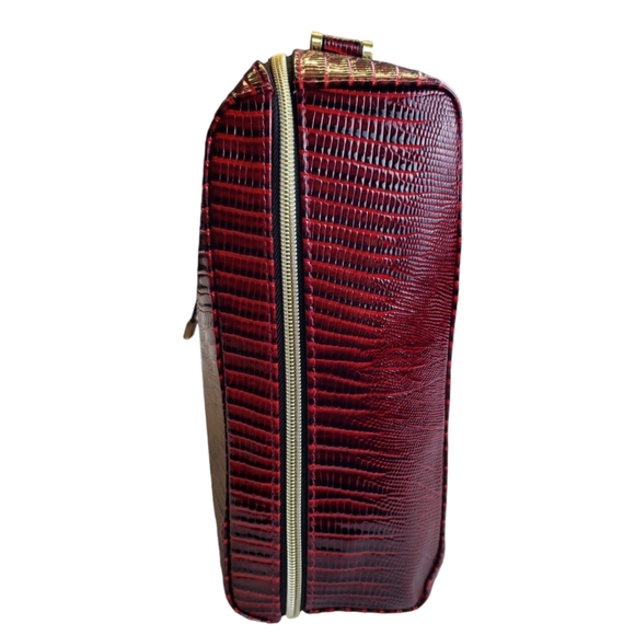 Estee Lauder Makeup Bag Cosmetic Case Travel Laptop Tablet Bag Red Large - Picture 6 of 11